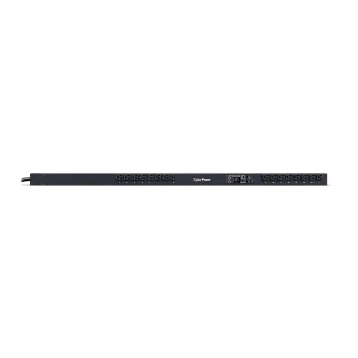 CYBERPOWER - PDU41116 - 15A (Derated to 12A), 120 V, 50Hz/60Hz, NEMA 5-15P plug, 16 NEMA 5-15R, 0U Rackmount, 10 ft cord, 3 year warranty