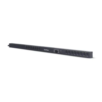 CYBERPOWER - PDU41116 - 15A (Derated to 12A), 120 V, 50Hz/60Hz, NEMA 5-15P plug, 16 NEMA 5-15R, 0U Rackmount, 10 ft cord, 3 year warranty