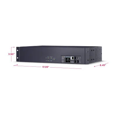 Cyber Power - PDU44003 - Switched ATS PDU, 30A (Derated to 24A), 100-120V, 2 x NEMA L5-30P Plug w/10 Ft Cord, 17 Outlets (16 x 5-20R + 1 x L5-30R), 2U Rackmount, 3 Year Warranty