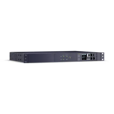 Cyber Power - PDU44006 - Switched ATS PDU, 20A (Derated to 16A), 200-240V, 2 x NEMA L6-20P Plug w/10 Ft Cords, 10 Outlets (8 x C13 + 2 x C19), 1U Rackmount, 3 Year Warranty
