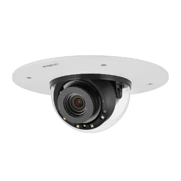 Hanwha - PND-A9081RF - 4K Network AI IR Dome Camera, Max. 4K resolution @ 30FPS, 0.05Lux@F1.6 (Color), 0Lux (B/W, IR LED on), Day & Night(ICR), 4.5~10mm(2.2x) motorized varifocal lens, WDR(120dB), H.265, H.264, MJPEG codec, WiseStreamⅡ, WiseStreamⅢ (