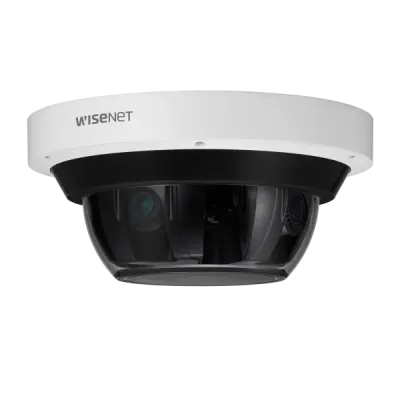 Hanwha - PNM-9085RQZ1 - 5MP x 4CH IR PTRZ Multi-directional Wisenet P Camera, 4.13~9.4mm Lens