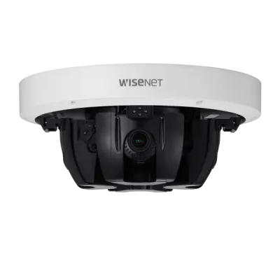 Hanwha - PNM-9085RQZ1 - 5MP x 4CH IR PTRZ Multi-directional Wisenet P Camera, 4.13~9.4mm Lens