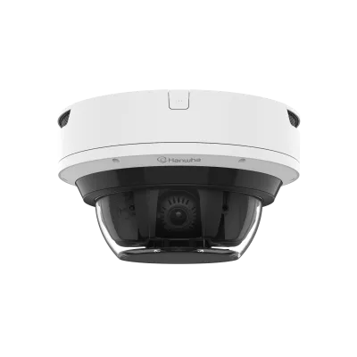 Hanwha - PNM-C32084RQZ-8XE4T-W - Wisenet P series network vandal outdoor Multi-Directional camera [AI ON] 4CH x 8MP @ 15FPS / [AI OFF] 4CH x 8MP @ 20FPS, Motorized Varifocal Lens 4.38~9.33mm (FoV H: 112.1°~47.5°, V: 58°~26.6°) with PTRZ function, tri