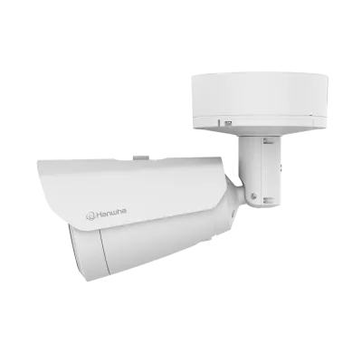 Hanwha - PNO-A9311RLP - 4K Low- Moderate Speed Dedicated LPR Bullet Camera with Wisenet Road AI