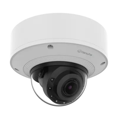 Hanwha - PNV-A6081R-E1T - 2MP Network AI IR Vandal Dome Camera with built-in 1TB SSD and pre-installed WAVE server and ability to record up to 5 additional cameras. Max. 2MP resolution, Up to 120fps, 0.007Lux@F1.3 (Color), 4.38~9.33mm(2.13x) motorize