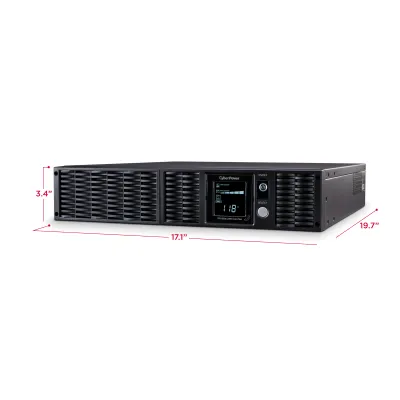 CYBERPOWER - PR1500RTXL2UTAA - 1500VA/1500W, Sine Wave, 2U, NEMA 5-15P, 10 Ft Cord, 8 NEMA 5-15R, USB, Serial, SNMP, Relay, EPO, PowerPanel Business software, Accepts EBM BP48VP2U02TAA, 3 Yr Warranty, TAA Compliant