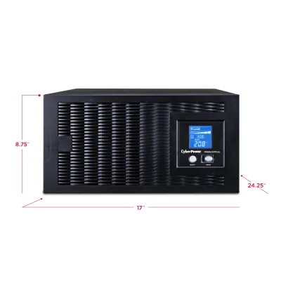 CYBERPOWER - PR5000LCDRTXL5U - 5000VA/4000W, Pure Sine Wave, 5U, NEMA L6-30P, 10 ft cord, USB, Serial, SNMP, Relay, EPO, PowerPanel Business Edition software, Yes, 3 year warranty