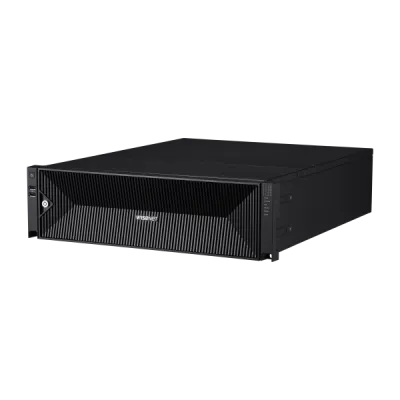 Hanwha - PRN-6400DB4-56TB - 8K NVR (Intel based), 56TB RAW, 64 channels, H.265, H.264, MJPEG, 16 fixed internal SATA HDDs (10TB max per HDD), RAID 5 & 6, ARB (Automatic Recovery Backup), 400 Mbps recording / up to 32 Mbps playback, Dual stream record