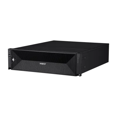 Hanwha - PRN-3200B4-150TB - 8K NVR (Intel based), 150TB RAW, 32 channels, H.265, H.264, MJPEG, 16 fixed internal SATA HDDs (10TB max per HDD), RAID 5 & 6, ARB (Automatic Recovery Backup), 400 Mbps recording / up to 32 Mbps playback, Dual stream recor