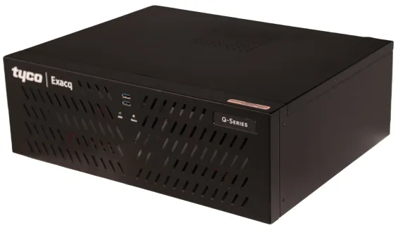 ExacqVision - 0804-02T-Q - 2TB Q-Series Hybrid Desktop Recorder with 4 IP Cameras Licenses and 8 Analog