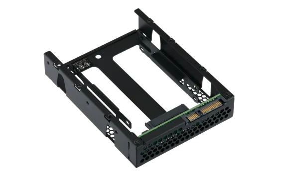 QNAP - QDA-A2AR - Dual 2.5" SATA to 3.5" SATA drive converter/adapter, up to 9.5mm 2.5" drive height support, hardware RAID 0/1, JBOD, Individual disk modes