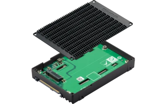 QNAP - QDA-UMP4 - M.2 2280 PCIe NVMe Gen4 x4 to U.2 PCIe NVMe Gen4 x4 converter/adapter (Backwards compatible with PCIe Gen3)