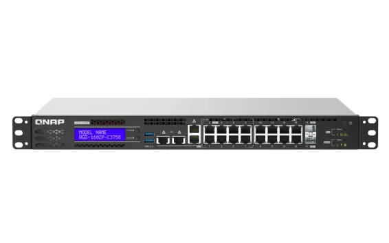 QNAP - QGD-1602P-C3558-8G-US - QGD-1602P-C3558: 8 2.5GbE PoE ports(4 port IEEE 803.3bt PoE ++ supply 90W, 4 port 803.3at PoE ++ Supply 30W)