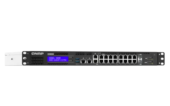 QNAP - QGD-1602P-C3558-8G-US - QGD-1602P-C3558: 8 2.5GbE PoE ports(4 port IEEE 803.3bt PoE ++ supply 90W, 4 port 803.3at PoE ++ Supply 30W)