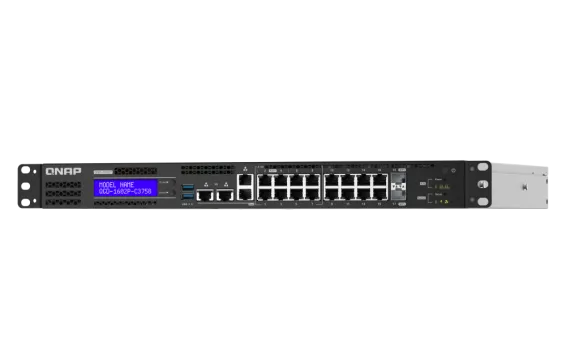 QNAP - QGD-1602P-C3558-8G-US - QGD-1602P-C3558: 8 2.5GbE PoE ports(4 port IEEE 803.3bt PoE ++ supply 90W, 4 port 803.3at PoE ++ Supply 30W)