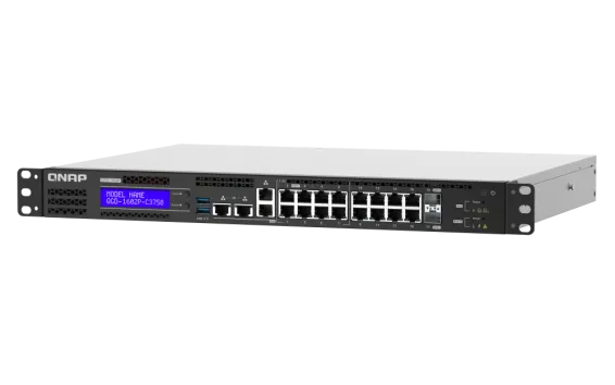 QNAP - QGD-1602P-C3558-8G-US - QGD-1602P-C3558: 8 2.5GbE PoE ports(4 port IEEE 803.3bt PoE ++ supply 90W, 4 port 803.3at PoE ++ Supply 30W)