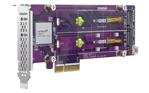 QNAP - QM2-2P-384A - Dual M.2 PCIe SSD Expansion Card
