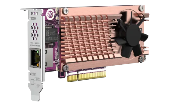 QNAP - QM2-2P10G1TB - QM2 Series, 2 x PCIe 2280 M.2 SSD Slots, PCIe Gen3 x 8