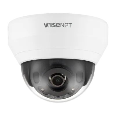 Hanwha - QND-6022R - Wisenet Q network indoor dome camera, 2MP @ 30fps, 4.0mm fixed focal lens (87°), triple codec H.265/H.264/MJPEG with Wisestream II, 120dB WDR, IR LEDs range 65', defocus detection, hallway View, one way audio, built-in SD card sl