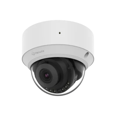 Hanwha - QND-C8023R - Wisenet Q network indoor dome camera, 5MP @ 30fps, fix lens 4mm (H:80°/V: 59°), triple codec H.265/H.264/MJPEG with WiseStream III technology, WiseNRⅡ(Based on AI engine), WDR 120dB, IR viewable length 30m(98.42ft), built-in mic