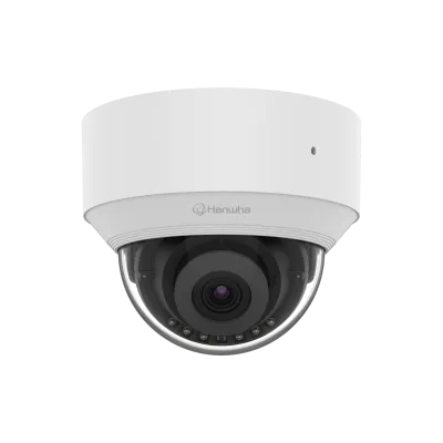 Hanwha - QND-C8023R - Wisenet Q network indoor dome camera, 5MP @ 30fps, fix lens 4mm (H:80°/V: 59°), triple codec H.265/H.264/MJPEG with WiseStream III technology, WiseNRⅡ(Based on AI engine), WDR 120dB, IR viewable length 30m(98.42ft), built-in mic