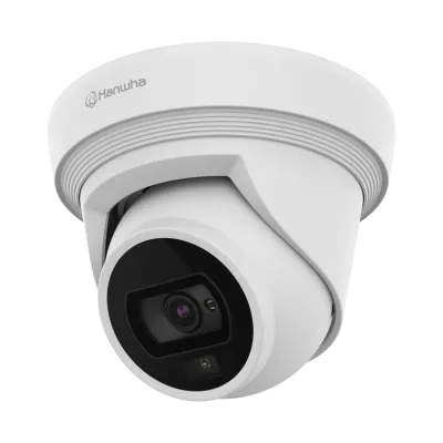 Hanwha - QNE-C8013RL - 5MP AI Dual Light Outdoor Wisenet Q Flateye Camera, 3mm Fixed Focal Lens 
