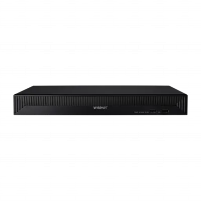 Hanwha - QRN-1630S - 16 Channel Network Video Record with 16 PoE Ports, 2 Fixed Internal SATA HDDs, 2 HDMI Outputs