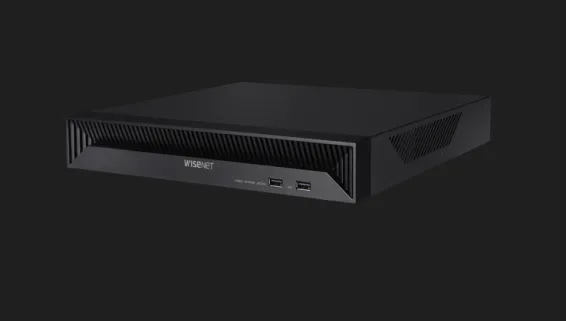 Hanwha - QRN-830S-4TB - 8CH NVR 4TB with 8 PoE Ports (PoE Budget 65W) with 8MP Camera Support. H.265, H.264, MJPEG, 1 fixed internal SATA HDDs (up to 6TB). 80Mbps Network camera recording, Dual Stream recording option, HDMI Outputs with local 4K disp
