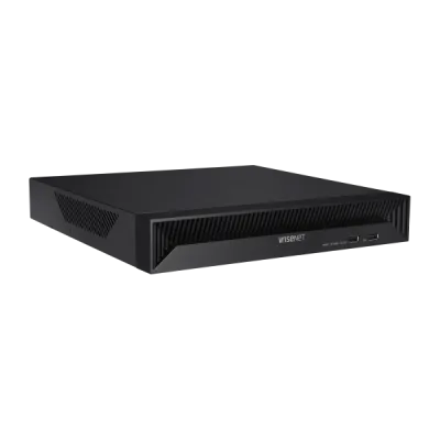 Hanwha - QRN-830S-4TB - 8CH NVR 4TB with 8 PoE Ports (PoE Budget 65W) with 8MP Camera Support. H.265, H.264, MJPEG, 1 fixed internal SATA HDDs (up to 6TB). 80Mbps Network camera recording, Dual Stream recording option, HDMI Outputs with local 4K disp