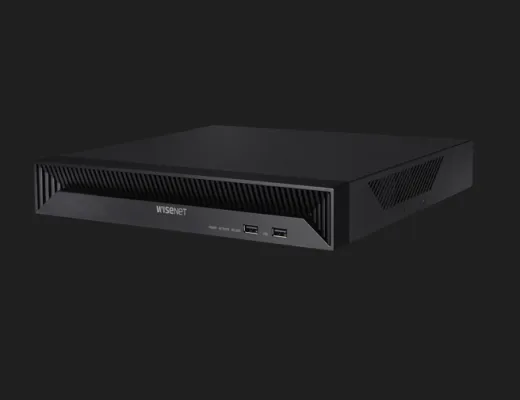 Hanwha - QRN-830S-6TB - 8CH NVR 6TB with 8 PoE Ports (PoE Budget 65W) with 8MP Camera Support. H.265, H.264, MJPEG, 1 fixed internal SATA HDDs (up to 6TB). 80Mbps Network camera recording, Dual Stream recording option, HDMI Outputs with local 4K disp