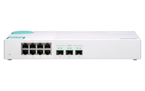 QNAP - QSW-308S-US - QNAP QSW-308S 3-port 10GbE SFP+ and 8-port Gigabit Unmanaged Switch
