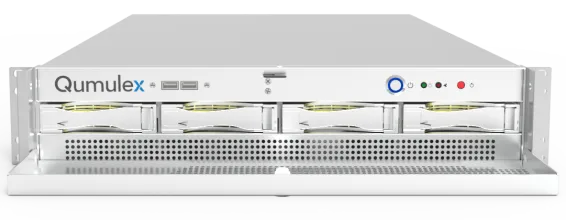 Qumulex - QXS500-22 - QxStation 500 - 2U rackmount gateway with 22TB HDD. Add up to 32 cameras and up to 64 total resources.