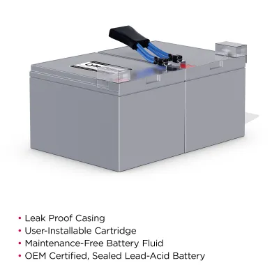 CYBERPOWER - RB12120X2B - CyberPower Replacement Battery Pack for PR1000LCD, 18 Month Warranty