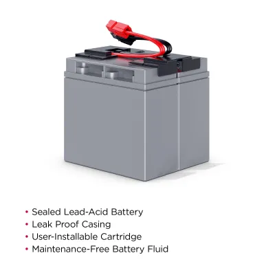 CYBERPOWER - RB1270X2A - Replacement Battery Cartridge for CP1350PFCLCD, 2 batteries, 12V/7AH, Sealed lead-acid, 18 month warranty