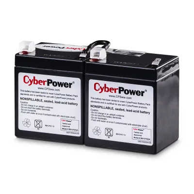 CYBERPOWER - RB1270X2A - Replacement Battery Cartridge for CP1350PFCLCD, 2 batteries, 12V/7AH, Sealed lead-acid, 18 month warranty