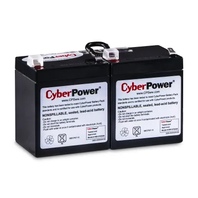 CYBERPOWER - RB1270X2A - Replacement Battery Cartridge for CP1350PFCLCD, 2 batteries, 12V/7AH, Sealed lead-acid, 18 month warranty