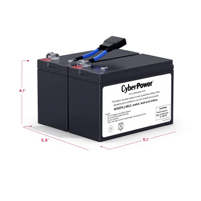 CYBERPOWER - RB1270X2D - CyberPower RB1270X2D UPS Replacement Battery, 2 x 12V/7Ah, 18-month Warranty