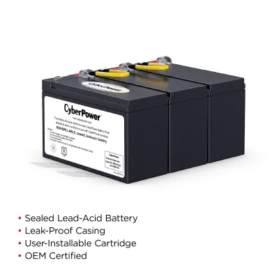 CYBERPOWER - RB1270X3A - CyberPower RB1270X3A UPS Replacement Battery, 3 x 12V/7Ah, 18-month Warranty
