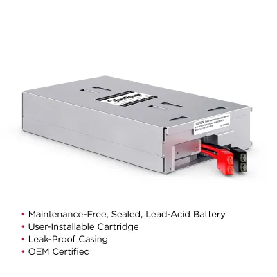 CYBERPOWER - RB1270X4C - Replacement Battery Cartridge for CPS1500AVR, 4 batteries, 12V/7AH, Sealed lead-acid, 18 month warranty