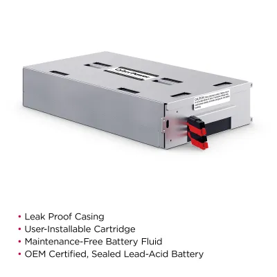 CYBERPOWER - RB1270X4E - Replacement Battery Cartridge for OR1500PFCRT2U, 4 batteries, 12V/7AH, Sealed lead-acid, 18 month warranty
