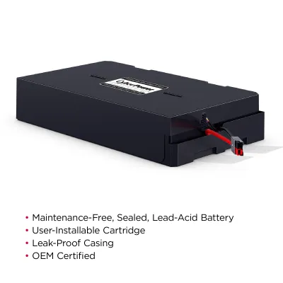 CYBERPOWER - RB1270X4H - CyberPower RB1270X4H UPS Replacement Battery, 4 x 12V/7Ah, 18-month Warranty