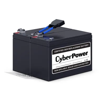 CYBERPOWER - RB1290X2B - REPLACEMENT BATTERY CARTRIDGE, 2 BATTERIES, 12V/9AH, SEALED LEAD-ACID, 18 MONTH WARRANTY