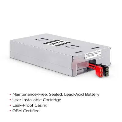 CYBERPOWER - RB1290X4C - Replacement Battery Cartridge for OR2200PFCRT2U and OR2200PFCRT2Ua, 4 batteries, 12V/9AH, Sealed lead-acid, 18 month warranty