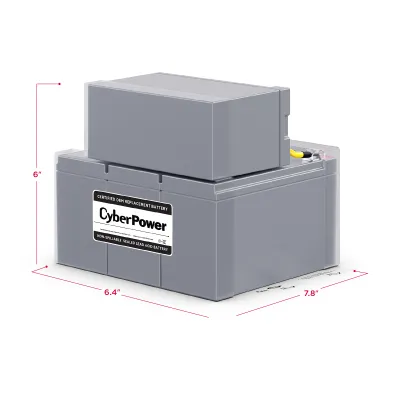 CYBERPOWER - RB1290X4K - REPLACEMENT BATTERY CARTRIDGE FOR PR2200LCDSL & PR3000LCDSL , 4 BATTERIES, 12V/9AH, SEALED LEAD-ACID, 18 MONTH WARRANTY