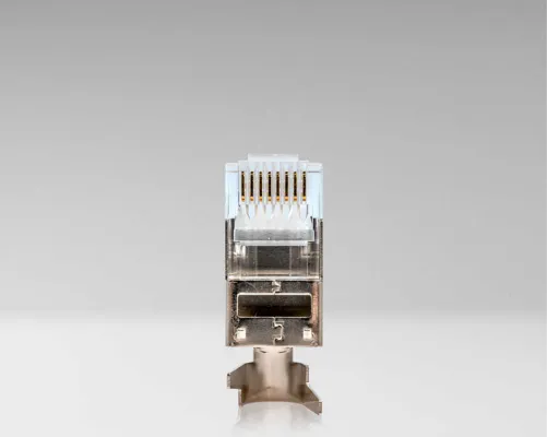 Jonard Tools - RJ456A-SC - Shielded RJ45 Connector with Crimp Tail for Cat6A Cable, 100 pack