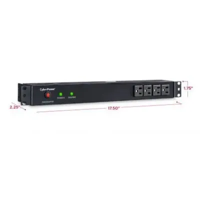 CYBERPOWER - RKBS15S4F12R - 3600 J, 120 V, NEMA 5-15P plug, 16 NEMA 5-15R (4 front, 12 rear), 15 ft cord, Limited lifetime warranty