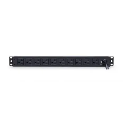 CYBERPOWER - RKBS20ST2F10R - 1800 J, 120 V, NEMA L5-20P twist lock plug, 12 NEMA 5-20R (2 front, 10 rear), 15 ft cord, Limited lifetime warranty