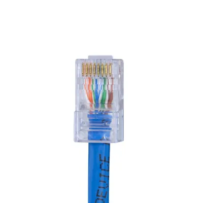 Simply 45 - S45-1000 - Standard Cat5e UTP RJ45 Modular Plugs, Blue Tint - 100pcs/Jar