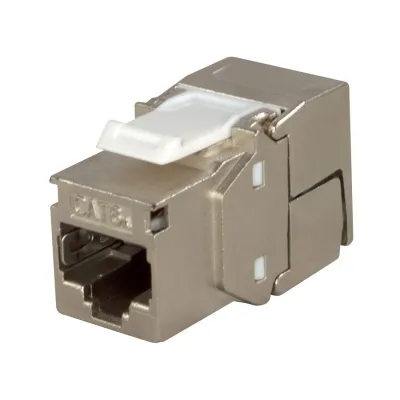 Simply 45 - S45-3750 - 10GBaseT STP 180° Shielded Keystone Jack (Toolless) for Cat7a/6a/7, w/6- 1ea/bag